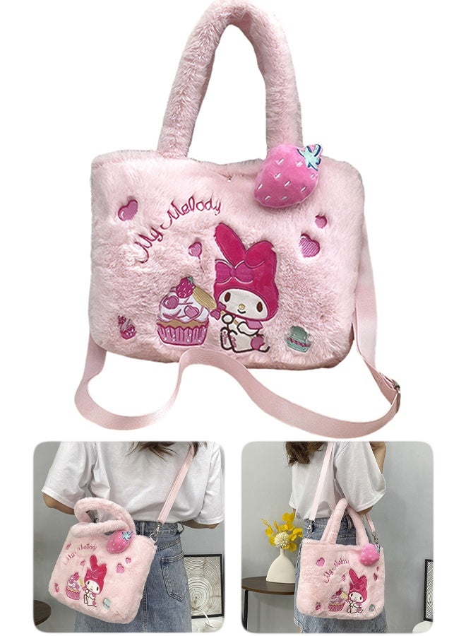 Sanrio MyMelody Plush Crossbody Bag With Adjustable Shoulder Strap - Image 1